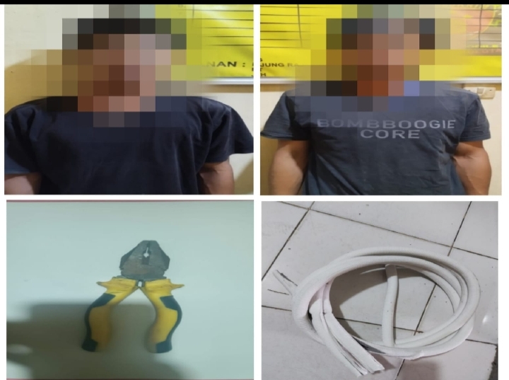 Tim Panther Polsek Pemulutan Berhasil Ungkap Kasus Pencurian Kabel dan Pipa Tembaga AC di SMA Negeri 1 Pemulutan