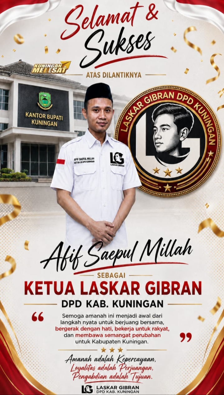 Afif Saepul Millah Resmi Pimpin Laskar Gibran DPD Kabupaten Kuningan