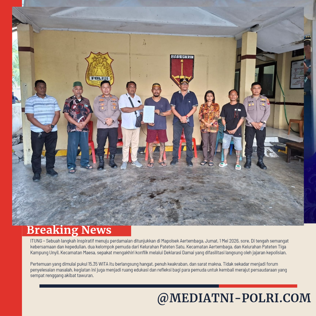 Pendekatan Humanis Kapolsek Aertembaga Berhasil Damaikan Kelompok Pemuda