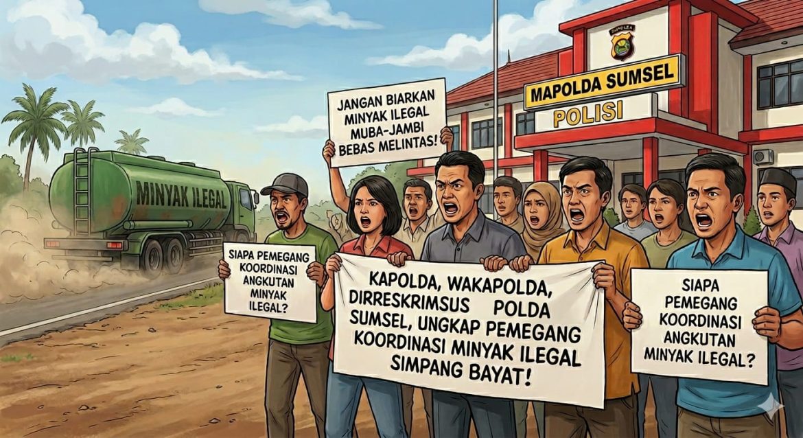 Siapa Pemegang Koordinasi Minyak Ilegal Simpang Bayat? Kapolda, Wakapolda, dan Dirreskrimsus Polda Sumsel Diminta Turun Tangan