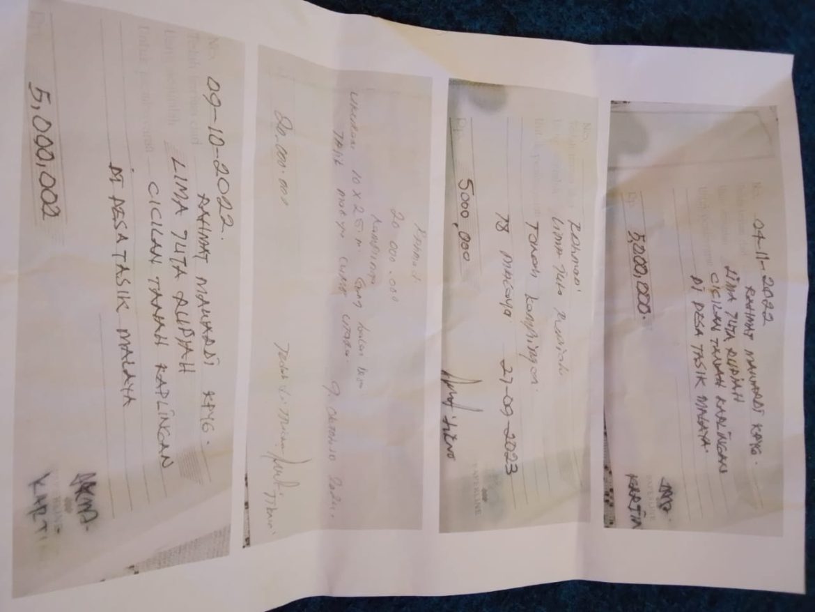 Warga Bengkulu Diduga Jadi Korban Penipuan Jual Beli Tanah di Desa Tasik Malaya