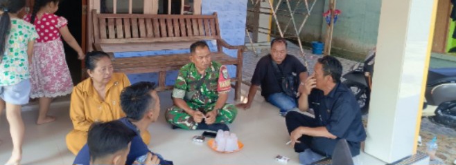 Komsos Babinsa Koramil 1601/Indramayu Perkuat Silaturahmi dan Jaga Kondusivitas Wilayah