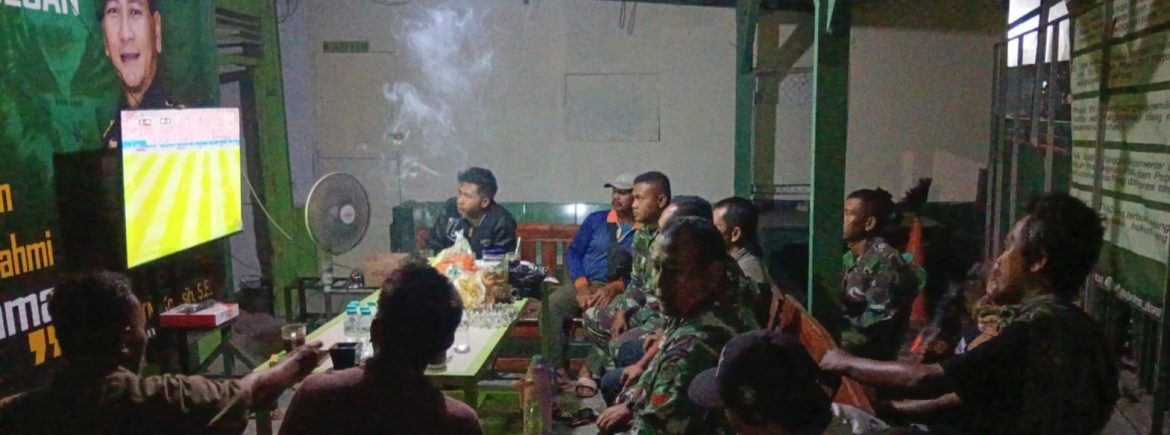 Danramil 1609/Juntinyuat Gelar Nonton Bareng Piala Dunia 2026 Portugal vs Republik Demokratik Kongo