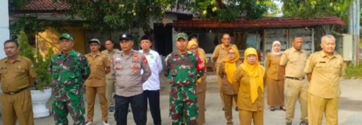Koramil 1601/Indramayu Hadiri Apel Peningkatan Kinerja dan Disiplin ASN serta Pamong Desa Kecamatan Balongan Tahun 2026