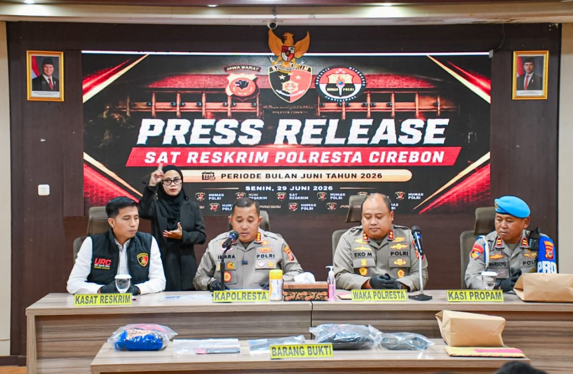 Selama Juni 2026, Satreskrim Polresta Cirebon Ungkap 9 Kasus dan Amankan 10 Tersangka