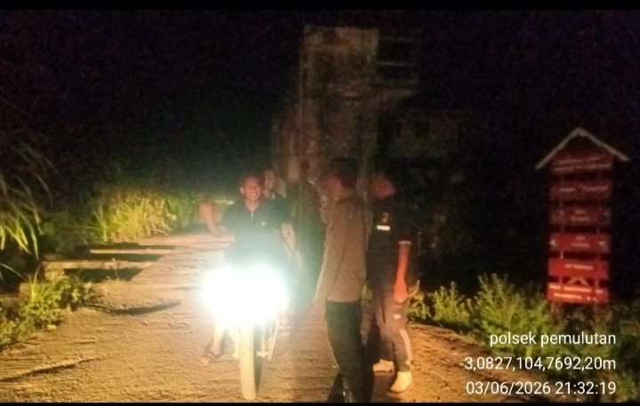Intensifkan Patroli Malam, Polsek Pemulutan Antisipasi Kejahatan dan Gangguan Kamtibmas