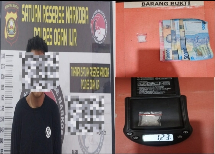 SATRESNARKOBA POLRES OGAN ILIR RINGKUS PENGEDAR SABU DI MERANJAT III, KOMITMEN BERANTAS NARKOBA TERUS DIGENCARKAN