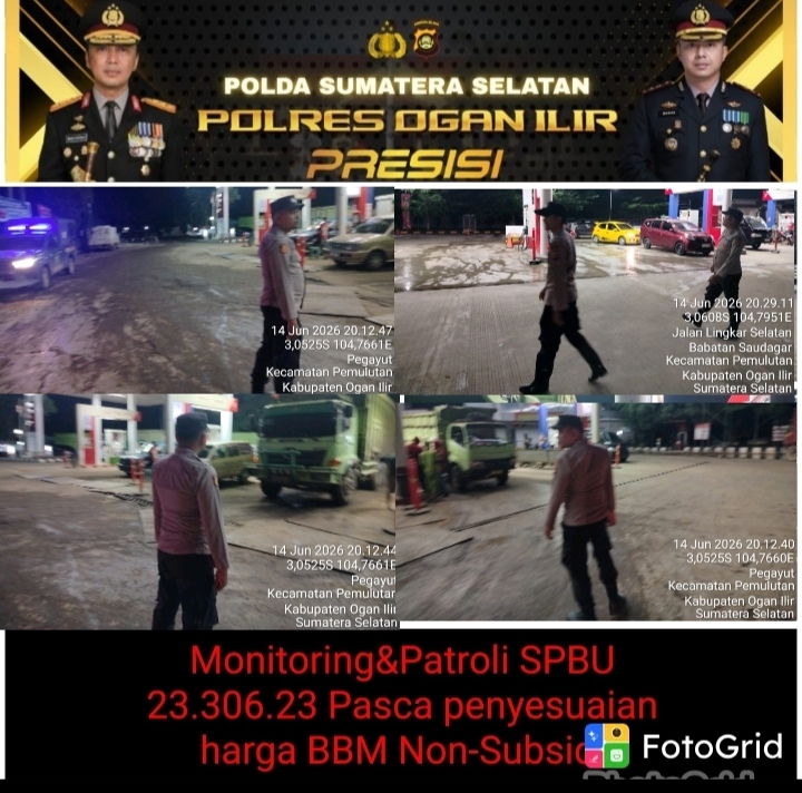 Polsek Pemulutan Intensifkan Patroli dan Monitoring SPBU, Pastikan Ketersediaan BBM Aman Pasca Penyesuaian Harga Non-Subsidi
