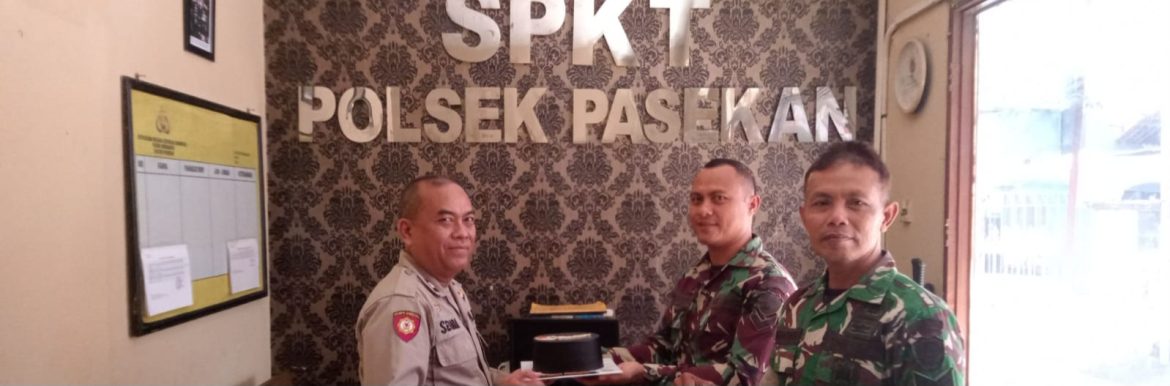 Koramil 1602/Sindang Berikan Ucapan Selamat HUT Bhayangkara ke-80, Perkuat Sinergitas TNI-Polri