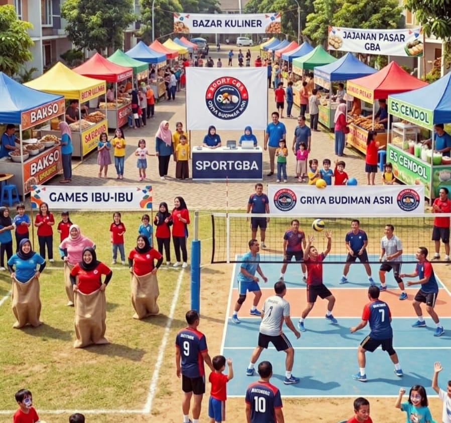 Turnamen Voli dan 20 UMKM Meriahkan SPORTGBA Event 2026 Sambut HUT Ke-81 RI di Griya Budiman Asri