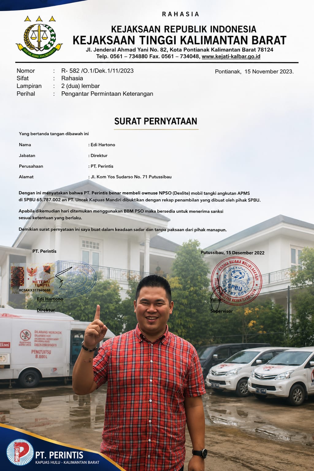 Dugaan Pemalsuan Dokumen dan Penyimpangan Distribusi Solar Subsidi di Kapuas Hulu Masih Menunggu Kepastian Penegakan Hukum