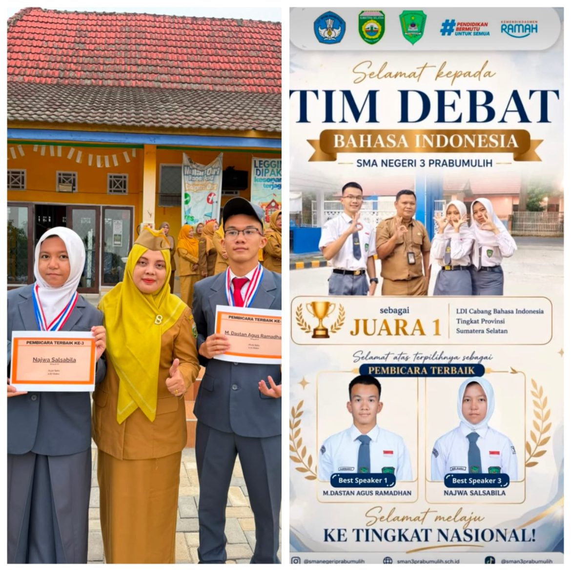Freni Listiyan: berharap SMA Negeri 3 Prabumulih Bisa Mengikuti LDBI Tingkat Nasional