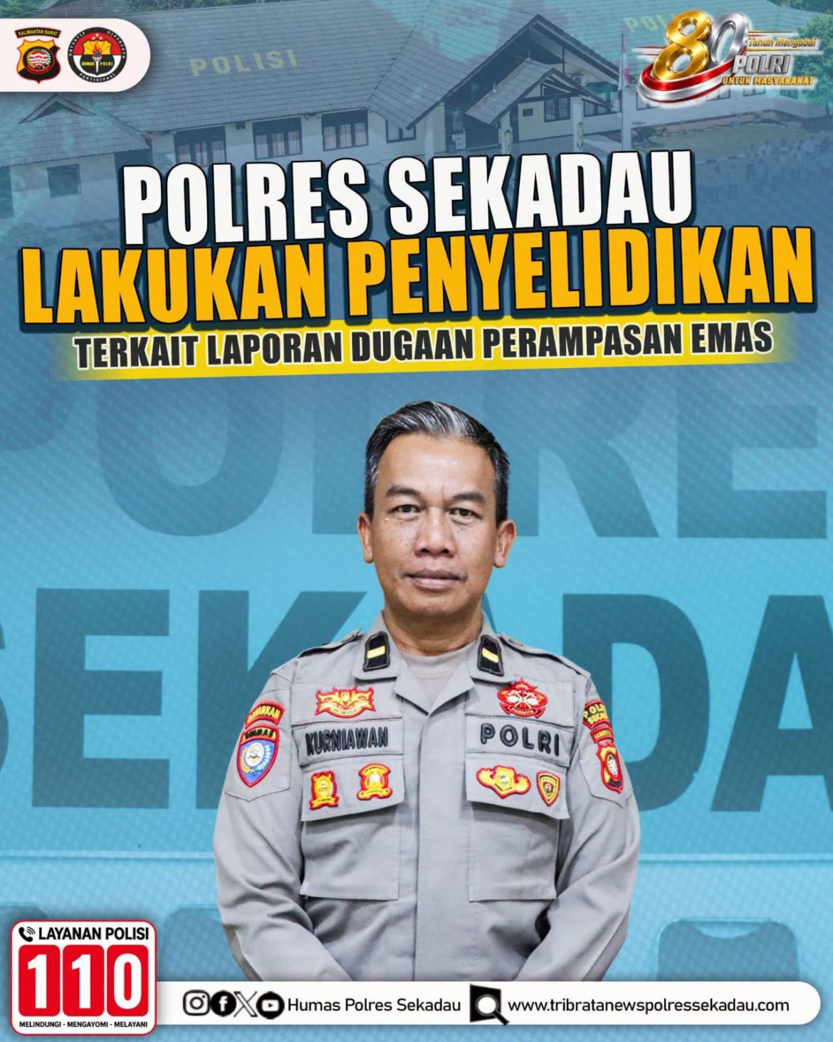 Polres Sekadau Selidiki Laporan Dugaan Perampasan 936,97 Gram Emas di Sungai Kunyit