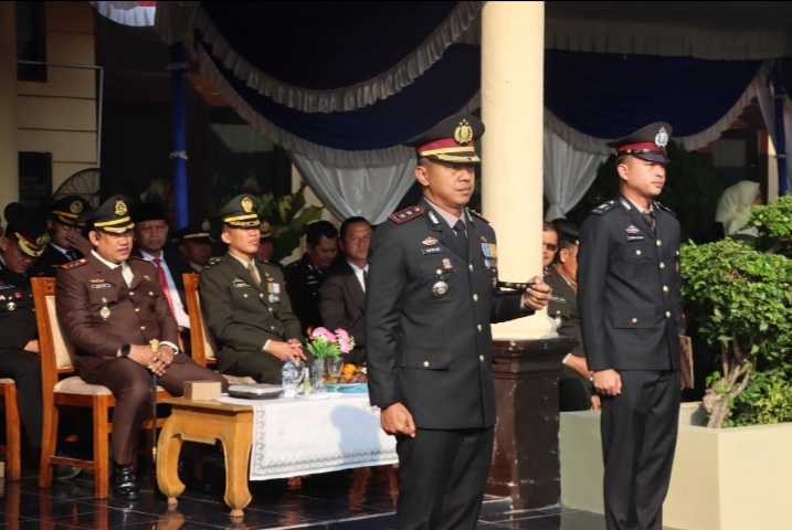 Upacara Hari Bhayangkara ke-80, Polres Ogan Ilir Teguhkan Komitmen Pengabdian untuk Masyarakat