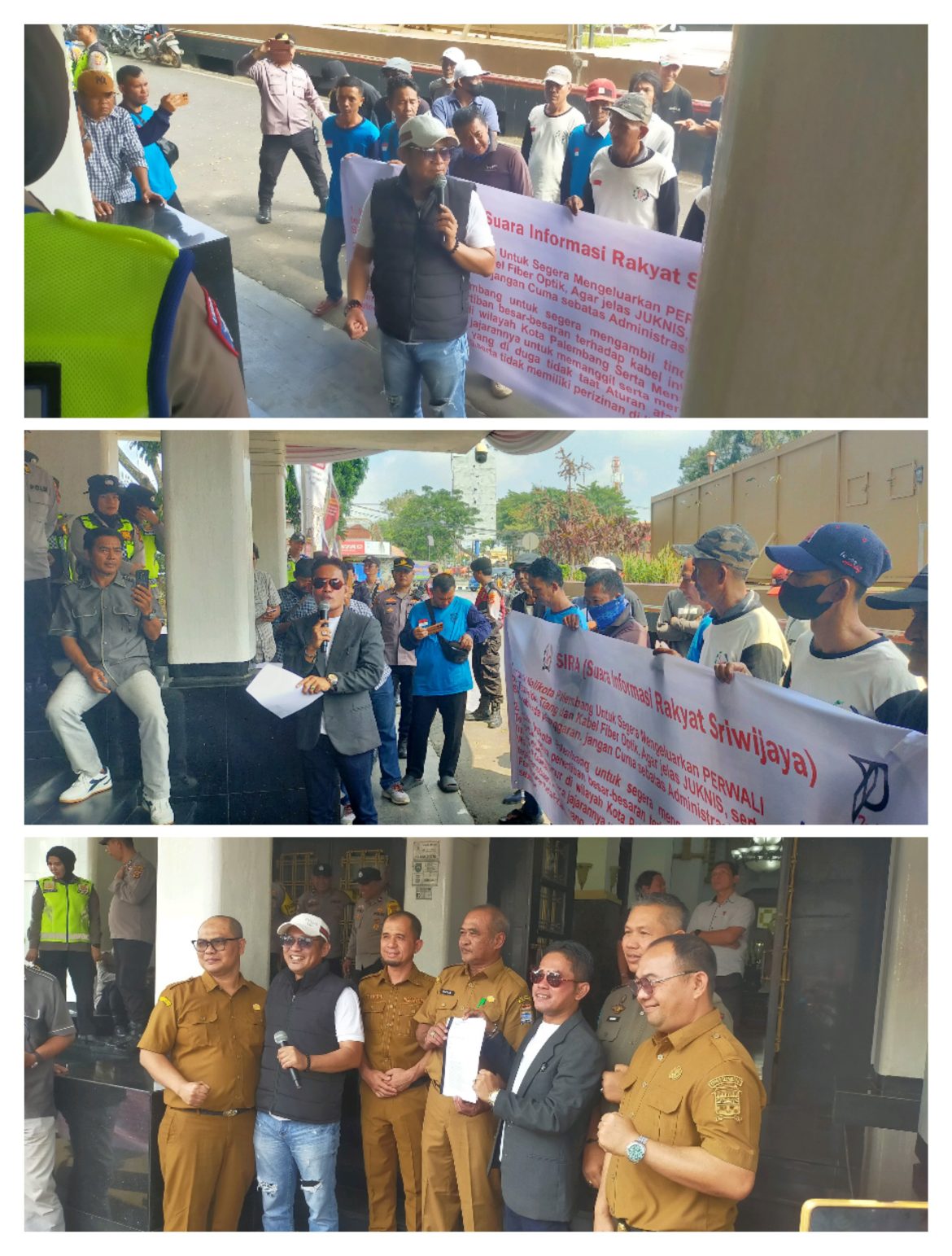 Lembaga Sira Dan PST kembali Mendatangi Kantor Walikota Palembang Terkait Kabel Optik yang semrawut Dan Tidak Berizin    