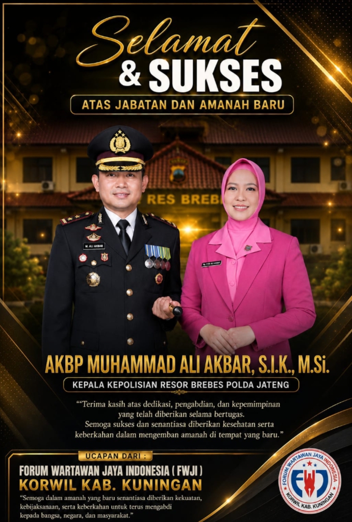 FWJI Korwil Kabupaten Kuningan Sampaikan Ucapan Selamat kepada AKBP Muhammad Ali Akbar atas Amanah Baru sebagai Kapolres Brebes
