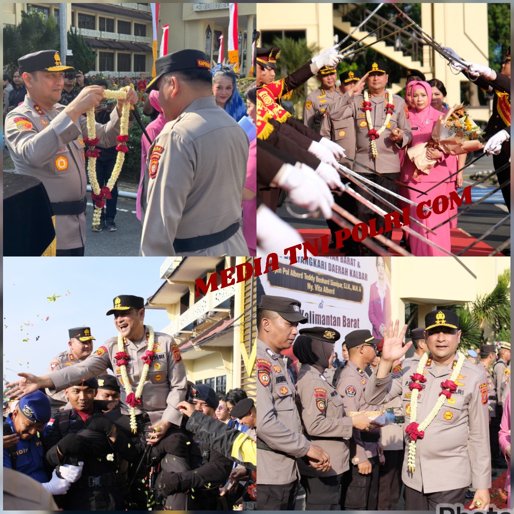 Farewell and Welcome Parade Kapolda Kalbar, Irjen Pol. Alberd Teddy Benhard Sianipar Resmi Lanjutkan Kepemimpinan