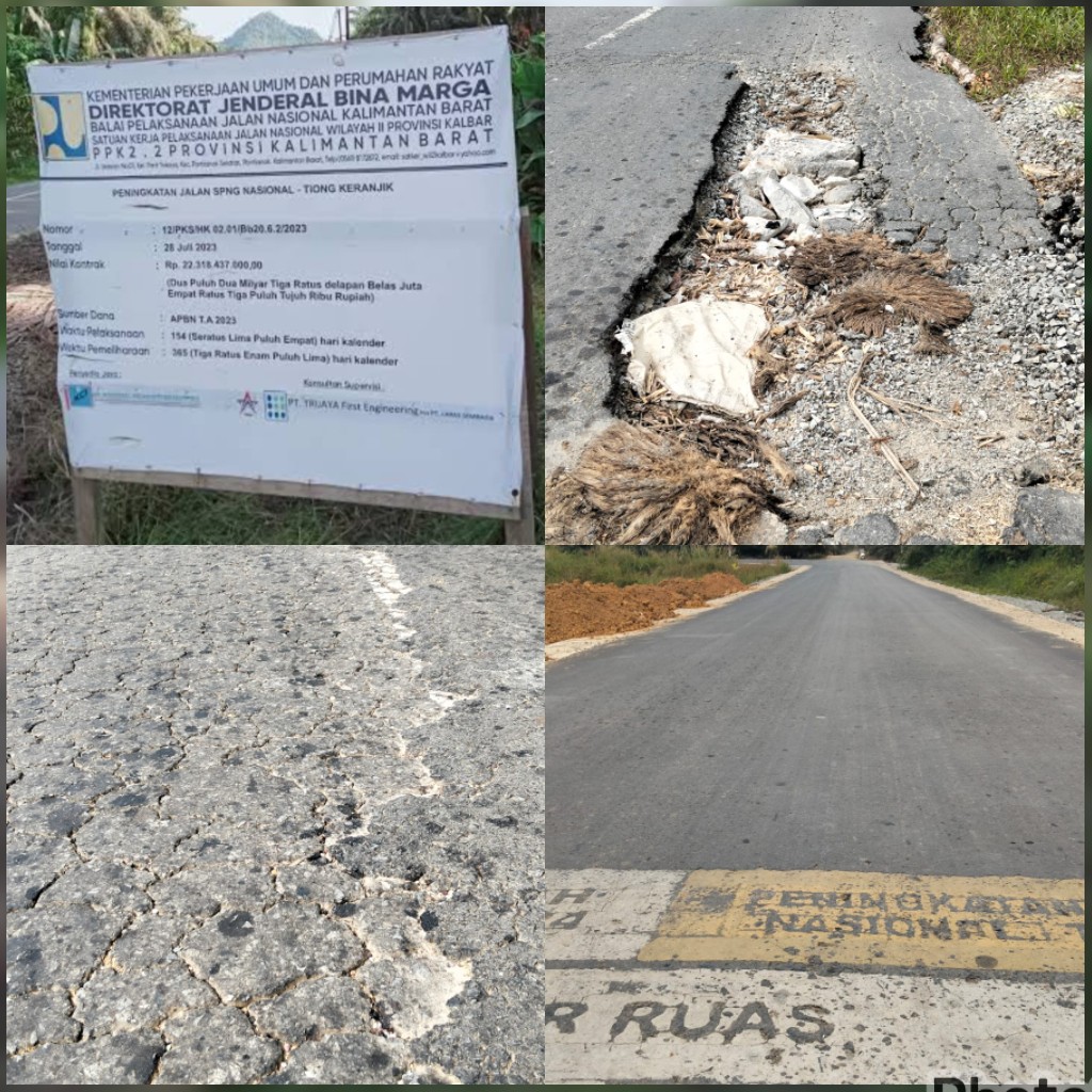 Mega proyek jalan SPNG Nasional Tiong keranjik D pertanyakan terkait Mutu oleh LIBAS
