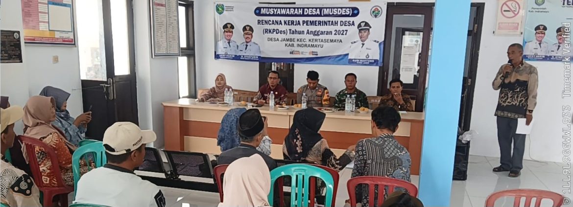 Anggota Koramil 1605 Sukagumiwang Hadiri Musdes RKPDes 2027 Desa Jambe