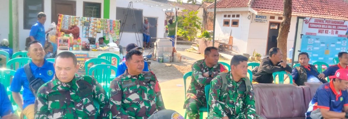 Memeriahkan HUT RI ke-81, Koramil 1603/Lohbener Gelar Perlombaan Voli