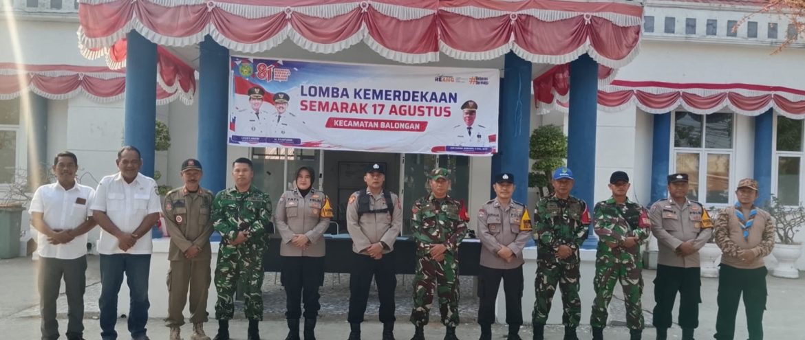 Koramil 1601 Indramayu Perkuat Pengamanan Semarak Lomba HUT RI ke-81 di Kecamatan Balongan
