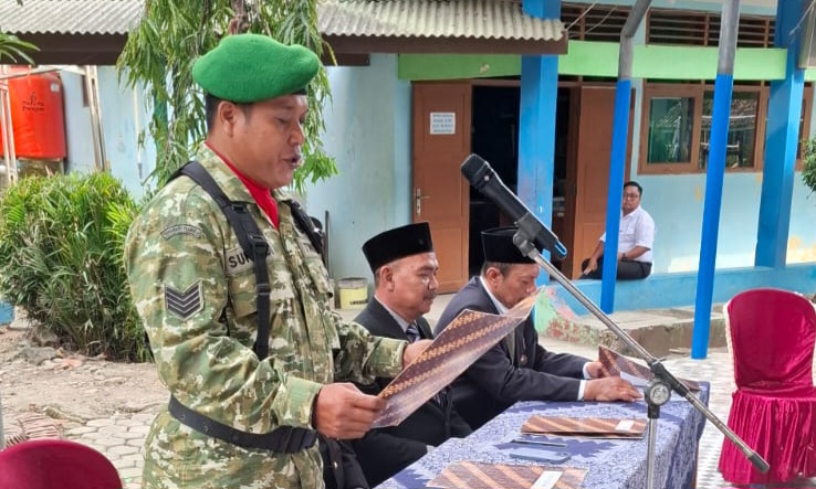 Koramil 1601 Indramayu Laksanakan Upacara Peringatan HUT Kemerdekaan RI Ke-81 Tingkat Kecamatan Balongan