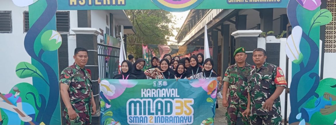 Koramil 1601 Indramayu Amankan Karnaval Milad Ke-35 SMAN 2 Indramayu
