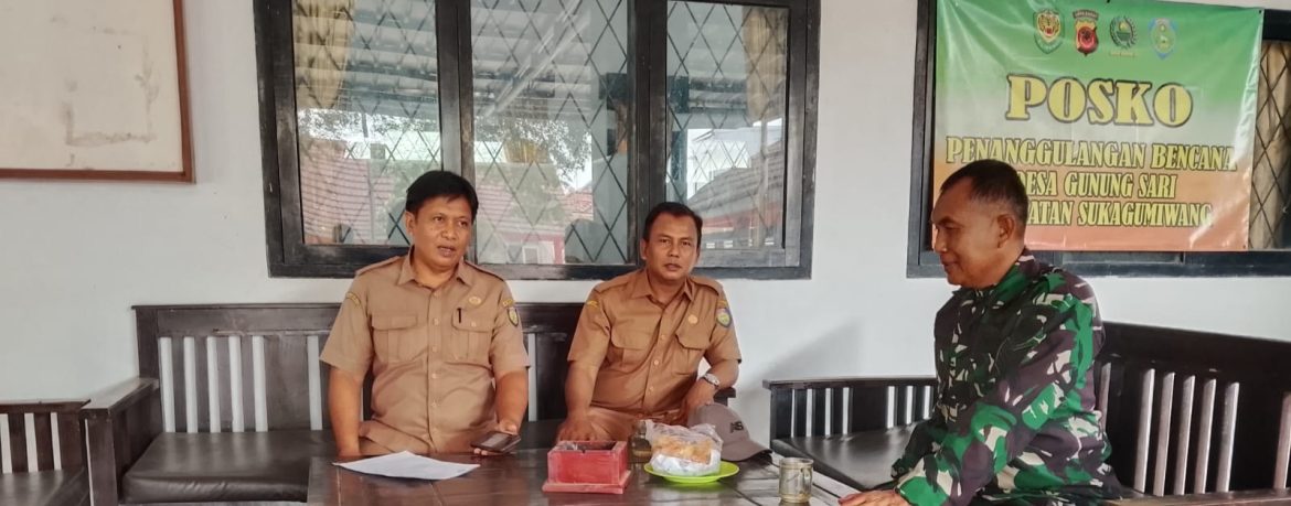 Komsos Koramil Sukagumiwang Bersama Pamong Desa Gunungsari, Perkuat Sinergi dan Kepedulian Lingkungan