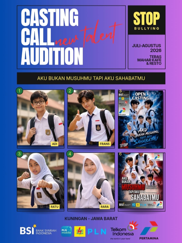 OPEN CASTING FILM LAYAR LEBAR STOP BULLYING DISERBU MASYARAKAT KUNINGAN, PEMERAN UTAMA MASIH DICARI