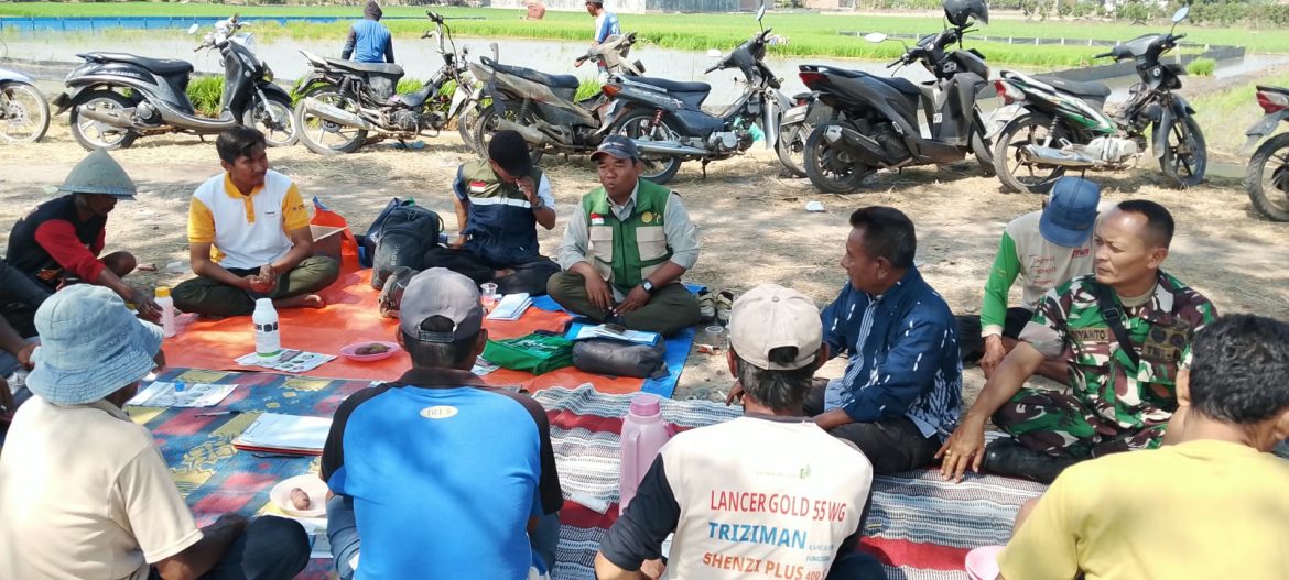 Babinsa Koramil 1608/Karangampel Dampingi Kelompok Tani Baladewa Bahas RDKK dan Pupuk Subsidi