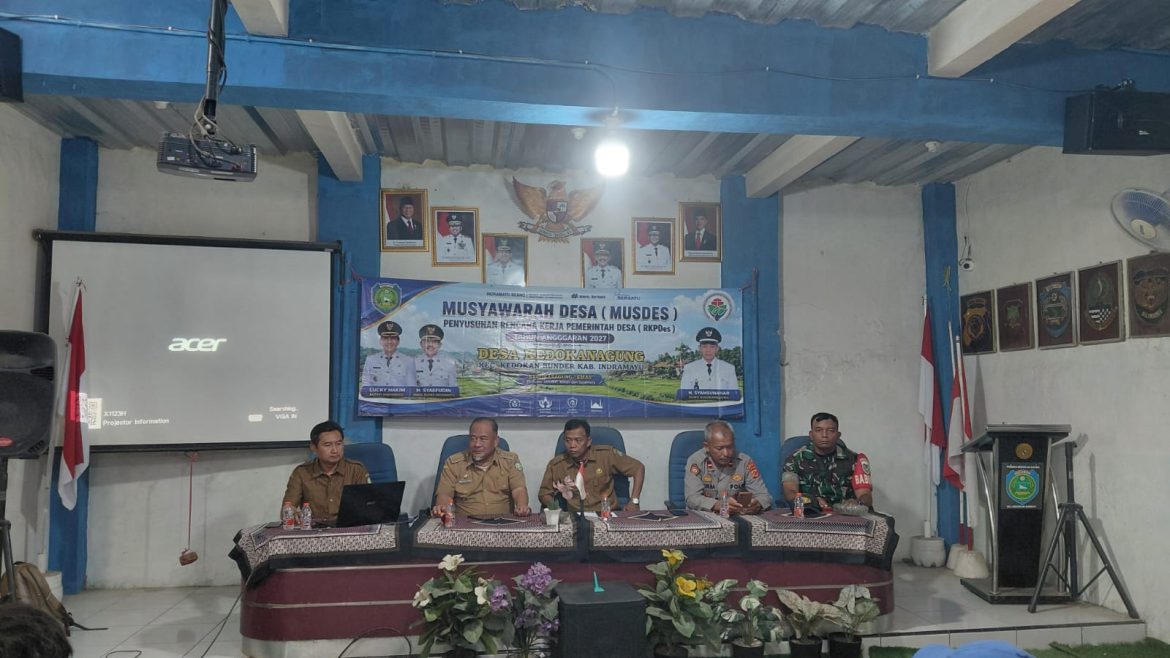 Koramil 1608 Karangampel Hadiri Musdes RKPDes 2027 Desa Kedokan Agung