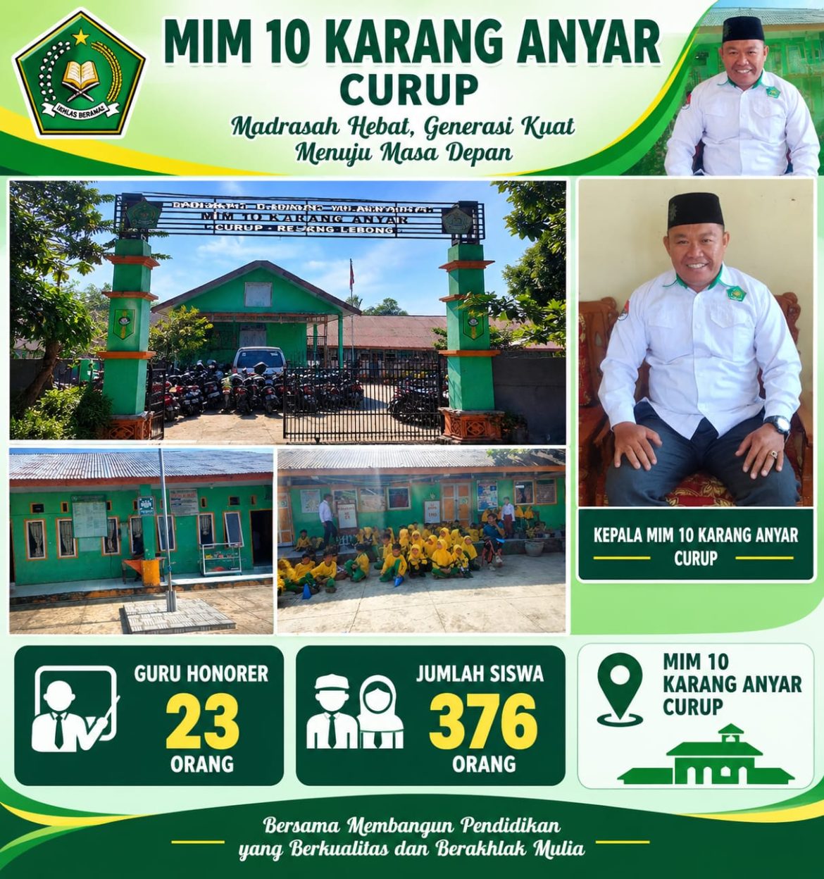 JADWAL & KEGIATAN BELAJAR MIM 10 KARANG ANYAR CURUP
