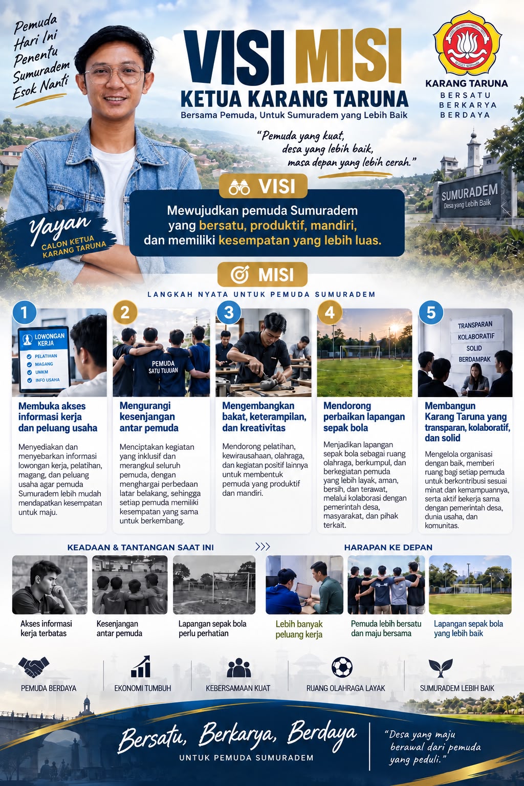 Yayan Tawarkan Gagasan Baru, Karang Taruna Sumuradem Didorong Jadi Rumah Bersama Pemuda