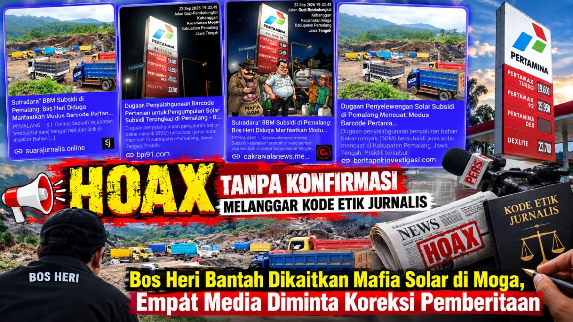 *Bos Heri Bantah Dikaitkan Mafia Solar di Moga, Empat Media Diminta Koreksi Pemberitaan*