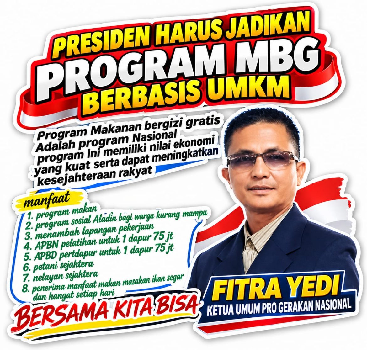 PRESIDEN DIMINTA JADIKAN PROGRAM MAKANAN BERGIZI GRATIS BERBASIS UMKM SEBAGAI PROGRAM NASIONAL SERTA MENERIMA MASUKAN DARI RAKYAT