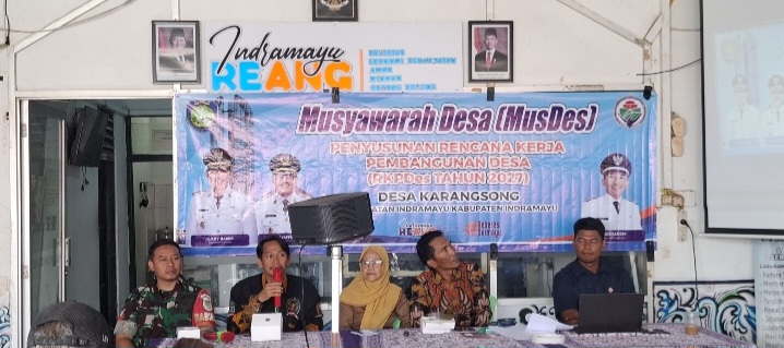 Babinsa Hadiri Musdes Karangsong, Sejumlah Program Prioritas 2027 Mulai Dimatangkan