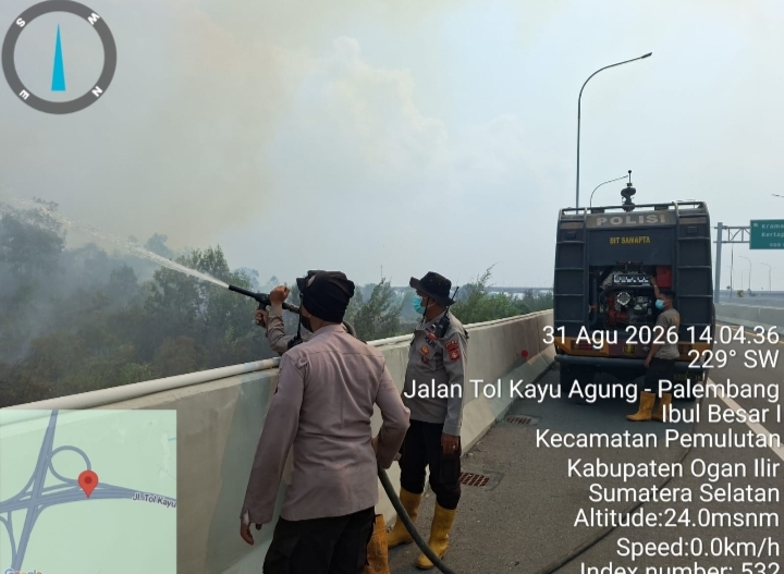 Operasi Aman Nusa II Padamkan Karhutla di Desa Ibul Besar I Ogan Ilir