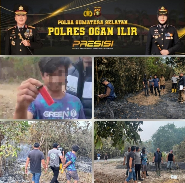 SATRESKRIM POLRES OGAN ILIR TETAPKAN TERSANGKA KASUS KARHUTLA DI INDALAYA
