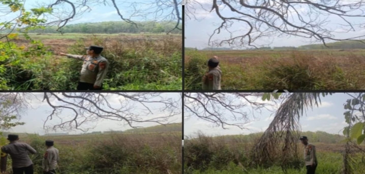 Hotspot Terdeteksi di Desa Bukit, Polsek Betung Lakukan Ground Check dan Tingkatkan Pencegahan Karhutla
