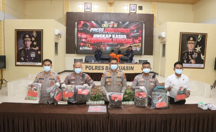 Polres Banyuasin Gelar Press Conference, Ungkap Kasus Pembunuhan Dua Perempuan Setelah Lima Tahun