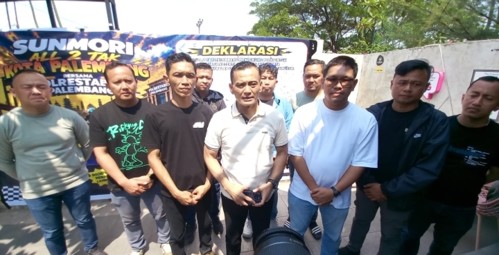 Polrestabes Palembang Rangkul Komunitas All 2 Tak, Tekan Balap Liar dan Tawuran