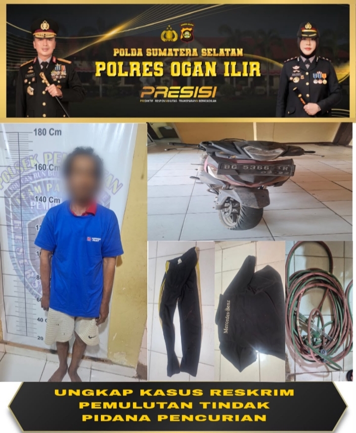 Tim Panther Polsek Pemulutan Ogan ilir Ungkap Kasus Pencurian Besi, Satu Pelaku Diamankan