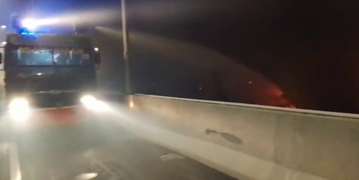 AWC Polres OI dan Tim Gabungan Berjibaku 11 Jam Padamkan Api