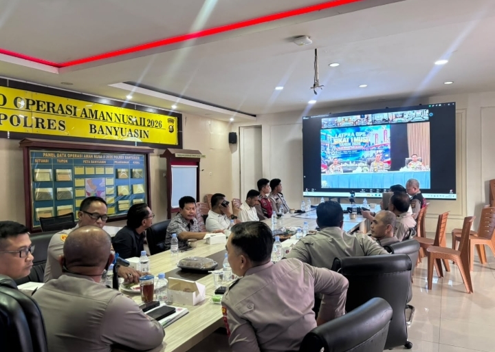 Polres Banyuasin Ikuti Latpra Ops Sikat I Musi 2026, Perkuat Kesiapan Personel Hadapi Gangguan Kamtibmas