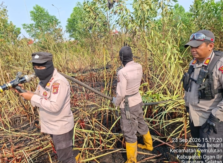 Tim Gabungan Berhasil Padamkan Kebakaran Lahan Seluas Dua Hektar di Ibul Besar Ogan Ilir