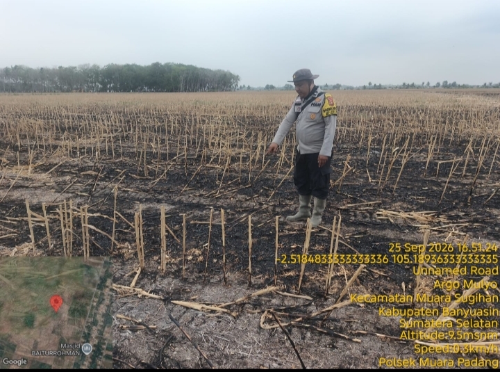Ground Check Tiga Hotspot di Muara Sugihan, Dua Lokasi Ditemukan Bekas Karhutla