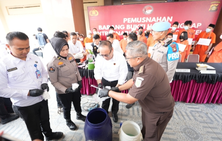 Selamatkan 34 Ribu Jiwa, Polda Sumsel Musnahkan Barang Bukti Narkoba Senilai Rp 2,1 Miliar
