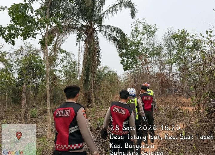 Patroli Karhutla Digelar di Pangkalan Balai dan Suak Tapeh, Polisi Tak Temukan Hotspot