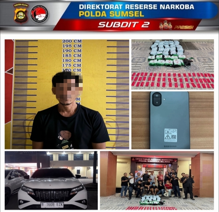 Polda Sumsel Amankan 35 Kg Sabu di Musi Banyuasin, Satu Kurir Ditangkap