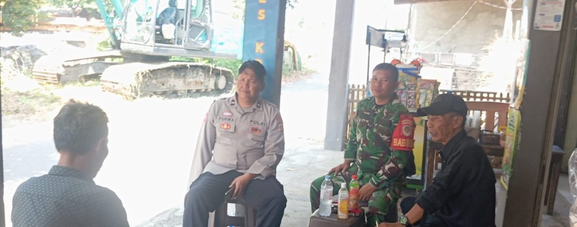 Perkuat Sinergi Tiga Pilar, Koramil 1601/Indramayu Ajak Warga Lemahmekar Jaga Kamtibmas dan Lingkungan